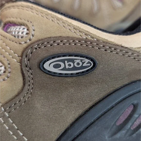 Oboz Sawtooth II Hiking Boots Women's Sz 10 Brown Tan Purple Waterproof Gorpcore - Picture 6 of 14
